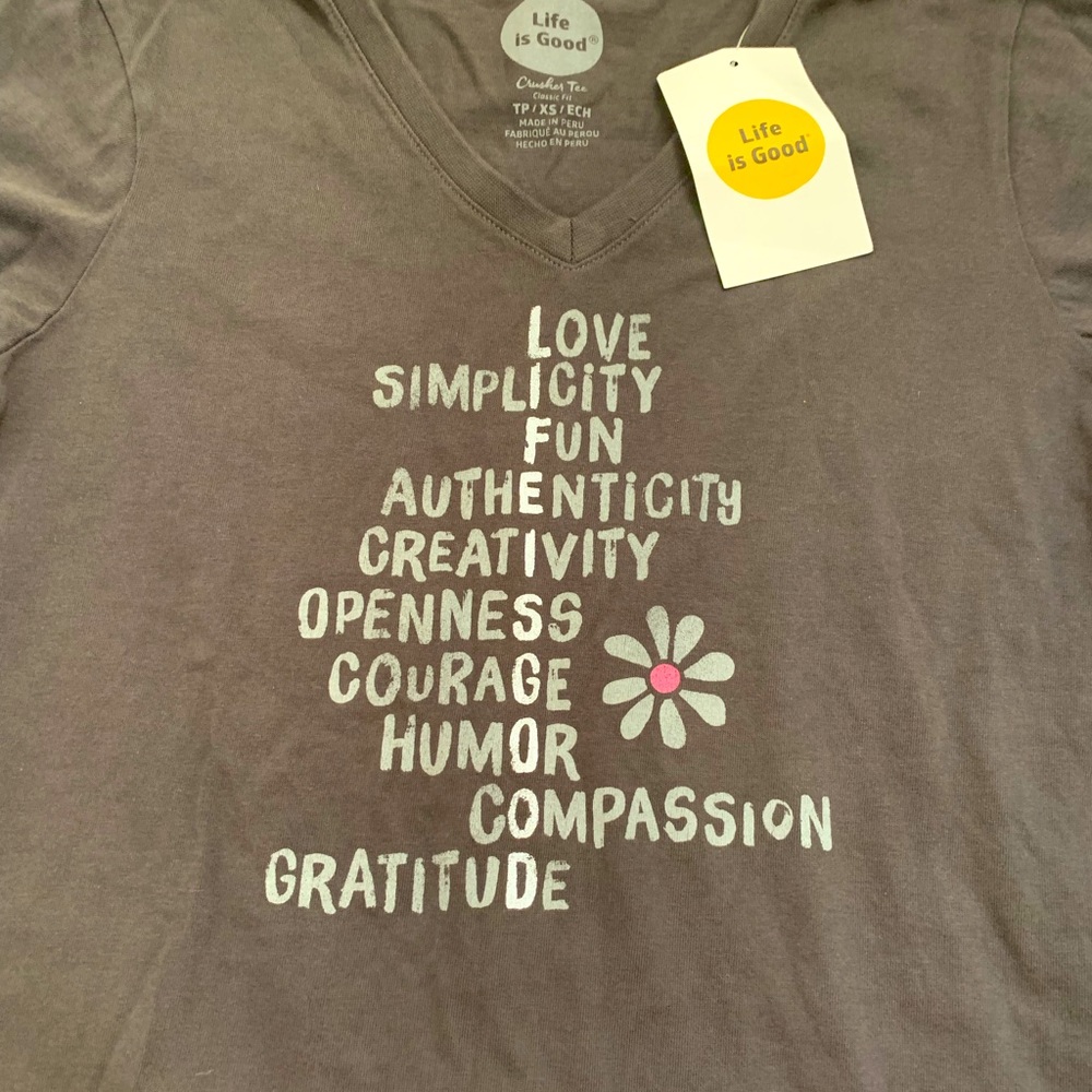 Life is good, new top very cute and earthy looking